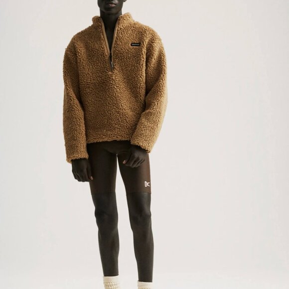 District Vision - Heavyweight Half-Zip Pile Fleece, Sand Medium - Picture 3 of 3